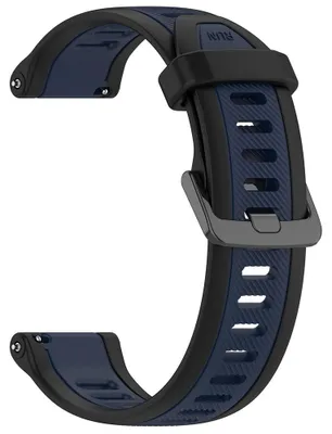 Obrázek produktu pro Techsuit – řemínek 18 mm (W053) pro Huawei Watch GT 4 (41 mm) / W1 / Honor Watch S1 / Garmin Venu 2S / Vivoactive 4S – tmavě modrý