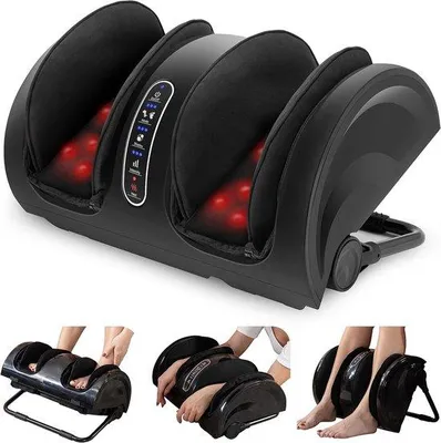 Productafbeelding van Elektrische voetmassageapparaat met warmtefunctie - Shiatsu- en knedingstechnieken voor ontspanning en pijnverlichting
