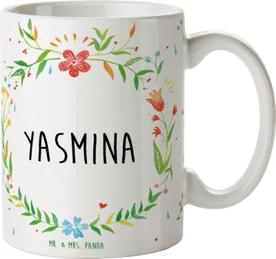 Produktbild von Mr. & Mrs. Panda Becher Yasmina - Geschenk, Keramiktasse, Kaffeetasse, Teetasse, Tasse, Kaffeebecher