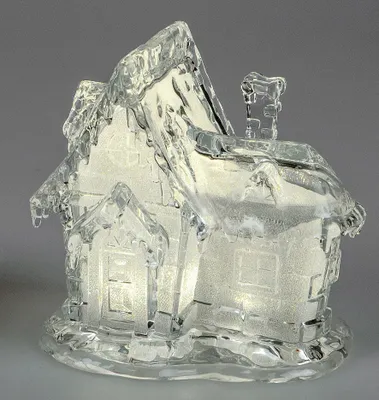 Produktbild von LED Deko Haus Winterhaus H. 16cm aus Acryl mit Licht Formano W25