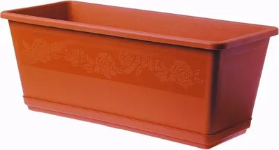 Produktbild von Balkonblumentopf mit Untersetzer - 40 cm