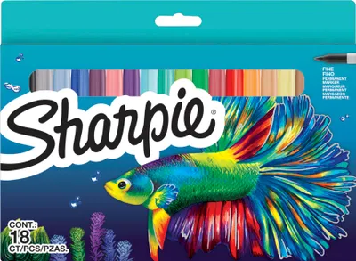 Image de Sharpie Marker Permanentmarker Fine Big Pack "Fish" 6 Stück