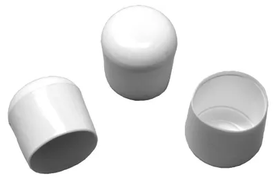 Produktbild von 50 Stück - Kappe für Rundrohr Ø D=25 / 26 mm L= 24 mm weiß - PVC