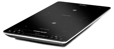 Obrázek produktu pro Rommelsbacher CT 3430/IN, Černá, Stříbrná, Pracovní deska, Indukční varná deska se zónami, Sklokeramický, 2 zóna/zón, 2 zóna/zón