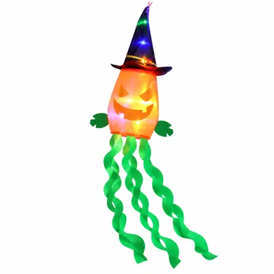 Obrázek produktu pro 1x Halloween dekorace závěsné světlo ducha, LED Halloween dekorace duch dýně závěsné světlo na baterie pro párty bar terasy trávníky zahrady dvorky strašidelné domy výzdoba dvora