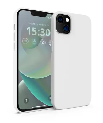 Produktbild von MyGadget Hülle kompatibel mit Apple iPhone 14 Plus - Gummierte Handyhülle - 3 Layer Struktur Schutzhülle mit Soft Inlay & Hardcase Cover außen - Weiß