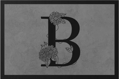 Produktbild von Buchstaben- B  mit Buchstabe Alphabet Monogramm Blumenmotiv Geschenkidee Anfangsbuchstabe