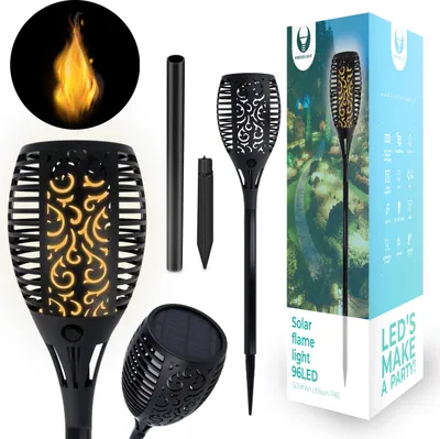Produktbild von Solar-Fackel-Lampe für den Garten 12 LED Durchmesser 7cm 300mAh Ni-Mh solar IP65