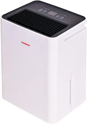 Imagen del producto de Deshumidificador, capacidad de 10 litros por día, depósito de 2,9 litros, sistema de desagüe continuo, apagado automático, refrigerante ecológico R290, silencioso, color blanco