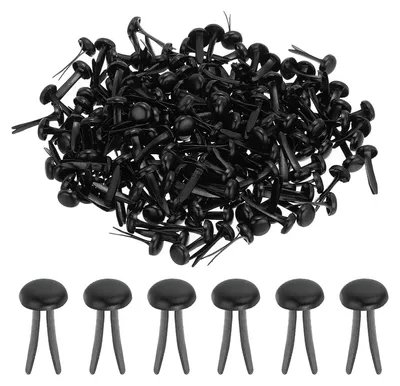 Image de Agrafeuses pour classeurs - 500 pièces - Pour fixer des feuilles de papier - 4,5 x 8 mm - Noir