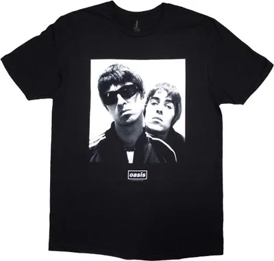 Produktbild von Oasis - "Noel & Liam" T-Shirt Quadratisch für Herren/Damen Uni RO11954 (M) (Schwarz)