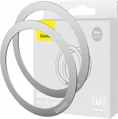 Immagine prodotto di Baseus Halo Anello magnetico per telefono, Magsafe, Argento (2 pezzi)