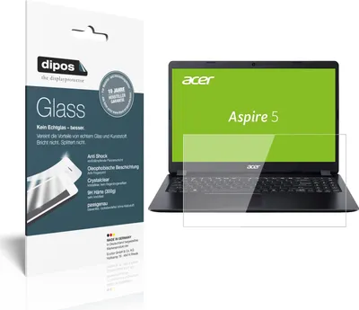 Produktbild von 1x Schutzfolie für Acer Aspire 5 (A515-52-35TB) - Anti-Shock 9H Folie dipos Glass Kunststoffglas