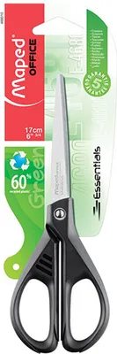 Produktbild von Maped Essential Green, Office scissors, Single, Schwarz, Edelstahl, Edelstahl, Ambidextrös, Straight handle
