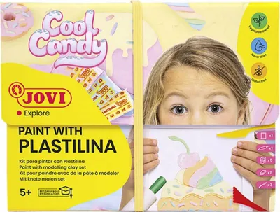 Produktbild von Jovi Paint With Plastilina Modelliermasse fr Kinder Cool Candy 8 x 50 g