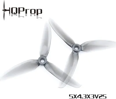 Produktbild von HQ Freestyle Dreiblatt Propeller 5X4.3X3V2S Grau 4 Stück PC 5 Zoll