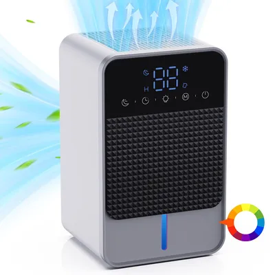 Produktbild von Luftentfeuchter, 1500 ml, elektrischer Luftentfeuchter für Zuhause, 2 Stufen, mit Timer & Auto-Off, ideal für Keller, Wohnung, Schlafzimmer.