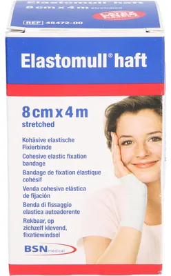 Image de Elastomull haft 8 cm x 4 m bande de fixation élastique cohésive, 1 pc. Bande