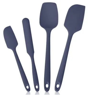 Obrázek produktu pro Silikonová stěrka na těsto, sada 4 kusů, modrá, 29 cm, odolná vůči teplu až do 315 °C
