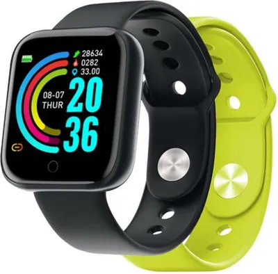 Image de Nilox NXSWTRAILBANDYL Montre intelligente / montre de sport 3,66 cm (1,44") numérique 240 x 240 pixels écran tactile noir
