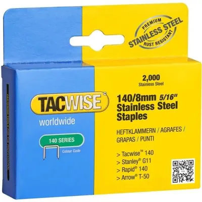 Produktbild von TACWISE Heftklammern 140/8 mm Edelstahl 2.000 Stück