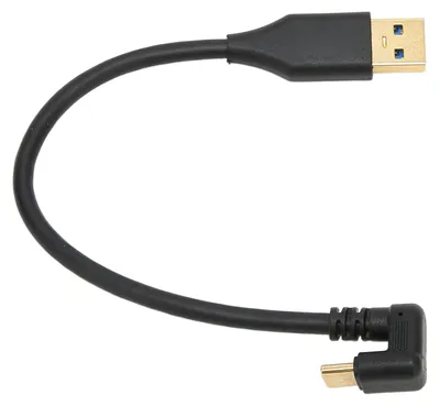 Image de Câble USB 5 Gbps USB 3.0A mâle AMC vers Type-C, coudé en U, en ABS, pour le chargement et la synchronisation de données (1,8 m / 5,9 ft)