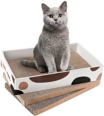 Produktbild von Krabplanken für Katzen, 3er Pack, mit Krabkarton, robuste, zweischalige Krabplank für Möbel, schützende Verpackung