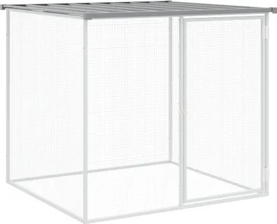 Immagine prodotto di vidaXL Gabbia per polli con tetto Grigio chiaro 103x98x90 cm Acciaio zincato