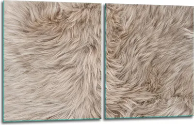 Produktbild von Herdabdeckplatten 2x40x52 Glaskeramikkochfeld 2-Teilig Glas Spritzschutz Hund