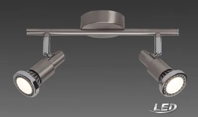 Produktbild von LED Deckenspot 2x5W 2x380 lm 3000 K B 27,5 cm nickel/chrom