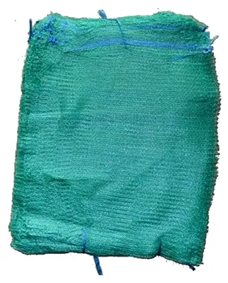 Produktbild von Netzsack aus Polypropylen, 50 cm x 80 cm, 30 kg, mit Kordelzug, für Gemüse, Holzscheite, Feuerholz, grün, 100 Stück
