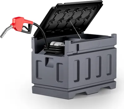 Image de Wiltec Distributeur de diesel nomade – 90 x 55 x 62 cm – 180 W – Capacité 180 l, débit 40 l/min – Jerrycan de carburant portable – Station service mobile