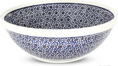 Produktbild von Original Bunzlauer Keramik 2 Liter Schüssel Schale Ø20,5 cm Salatschüssel Beilagenschüssel Rührschüssel Obstschale [Form 1] dickwandig und robust im Design 120