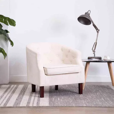 Immagine prodotto di vidaXL Poltrona in tessuto beige