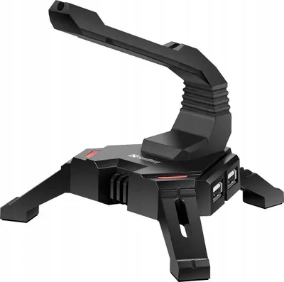 Productafbeelding van Sandberg 2-in-1 USB-hub met kabel, USB 2.0, USB 2.0, 1500 Mbit/s, zwart, 1 meter, 120 mm