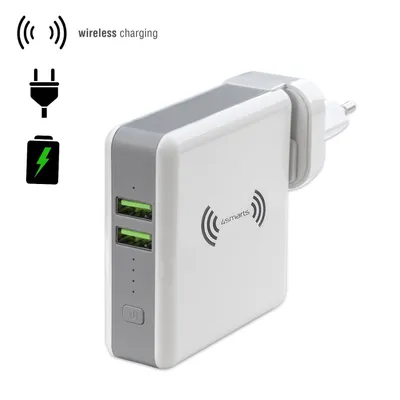 Obrázok produktu pre 4smarts 465549, 5200 mAh, Lítium polymér (lipo), Bezdrôtové nabíjanie, Šedá, Biela