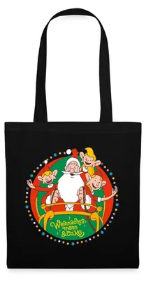 Produktbild von Spreadshirt Weihnachtsmann & Co. KG Logo Stoffbeutel, One size, Schwarz