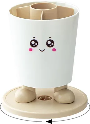 Imagen del producto de Soporte giratorio Unyqoos®, con 4 compartimentos (poliestireno expandido) – organizador multifuncional con separadores extraíbles y base estable, giratorio 360°