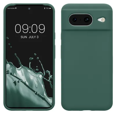 Produktbild von kwmobile Handyhülle für Google Pixel 8 Hülle, für Pixel 8 Case - Hülle Silikon - kabelloses Laden - Tannengrün