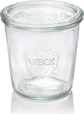 Produktbild von WECK 742 Sturzglas 580 ml mit Deckel 6er-Karton ohne Ringe und Klammern