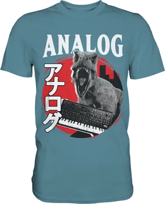 Produktbild von Synthesizer Japan Trex Modular Analog Dinosaurier T-Shirt – Stone Blue / L