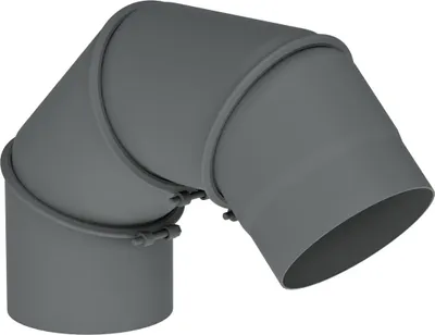 Produktbild von Ø 200 mm Ofenrohr Multibogen - gussgrau