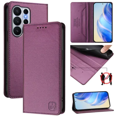 Immagine prodotto di Custodia in pelle per Samsung Galaxy S26 Ultra, flip case con slot per carte, portafoglio e supporto Viola