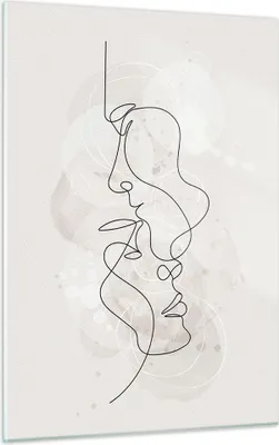 Produktbild von Bilder auf glas - Einteilig - Einzeilig Mann Frau - 50x70cm - Glasbilder - Wandbilder - Bilder - zum Aufhängen bereit - Wanddekoration aus Glas - Glas Bilder - Wandbild auf Glas - GPA50x70-4629