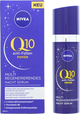 Produktbild von NIVEA Q10 Power Anti-Falten Regenerierendes Nacht Serum 30 ml, Frauen, Jeder Hauttyp, 30 ml