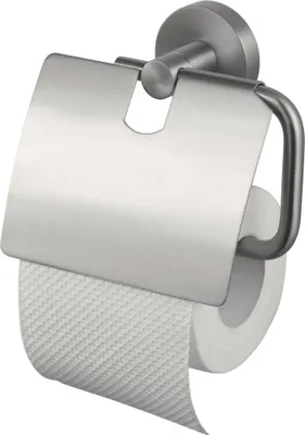 Produktbild von Haceka Kosmos toiletrolhouder met klep 14,3x5x12,9cm RVS-look