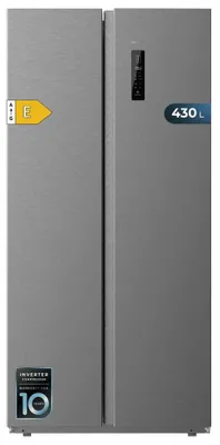 Image de Réfrigérateur américain Cecotec Bolero CoolMarket SBS 430 Dark E, modèle double porte, capacité de 430 litres, hauteur de 176 cm et largeur de 84 cm