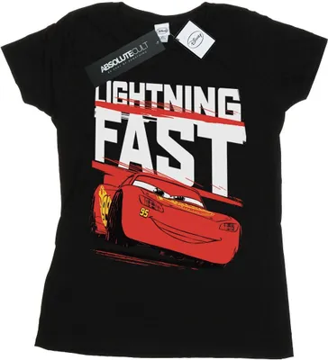 Produktbild von Disney - "Cars Lightning Fast" T-Shirt für Damen BI13604 (S) (Schwarz)