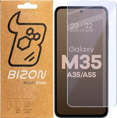 Produktbild von Elastyczne szkło hybrydowe Bizon Glass Mule do Galaxy M35 5G / A35 5G / A55 5G