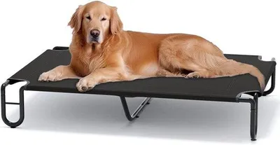 Image de Grand lit pour chien d'extérieur XL noir, portable